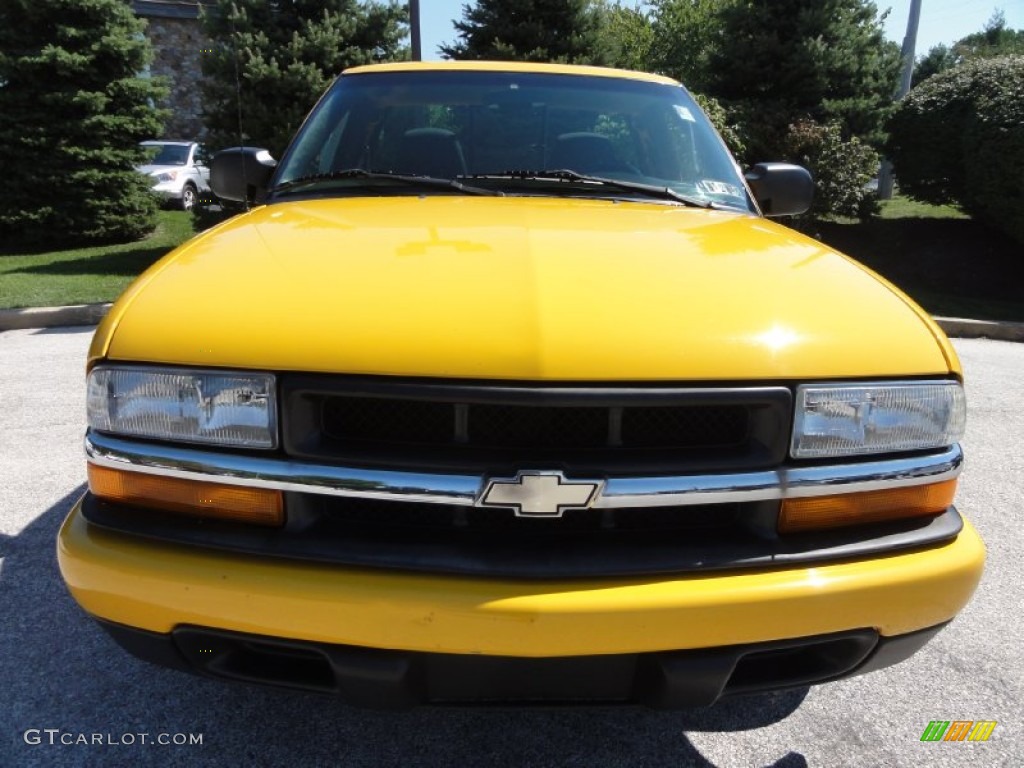 2003 S10 LS Regular Cab - Yellow / Graphite photo #3