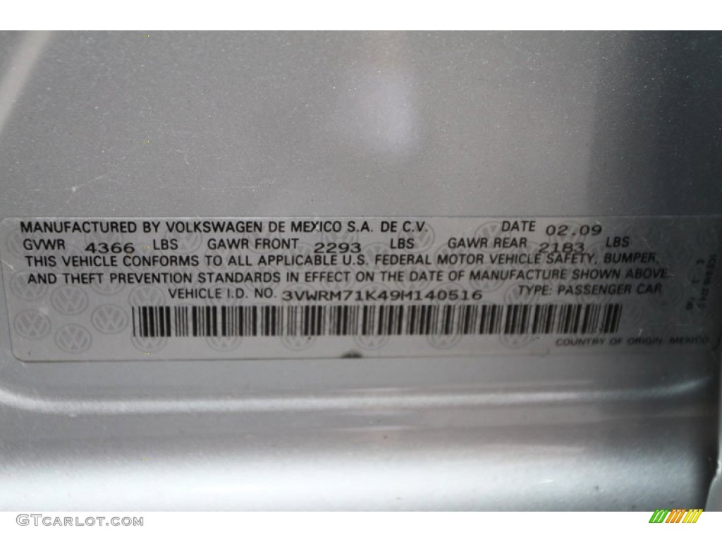 2009 Jetta SE Sedan - Reflex Silver Metallic / Art Grey photo #28