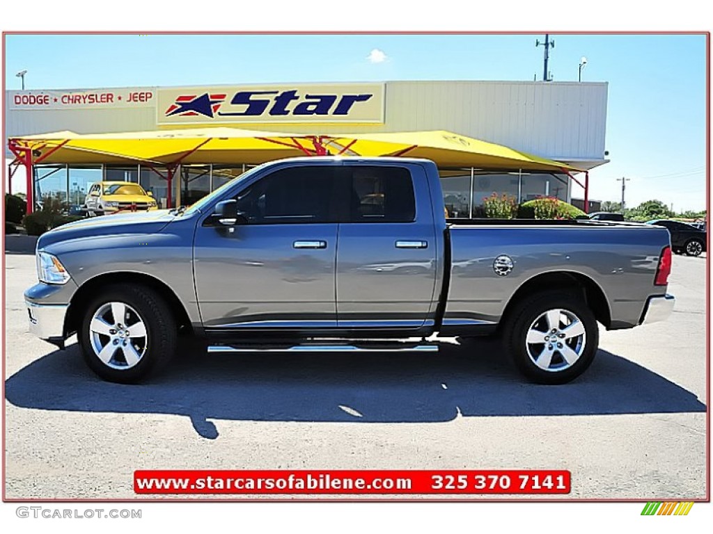 2010 Ram 1500 SLT Quad Cab 4x4 - Mineral Gray Metallic / Dark Slate/Medium Graystone photo #2