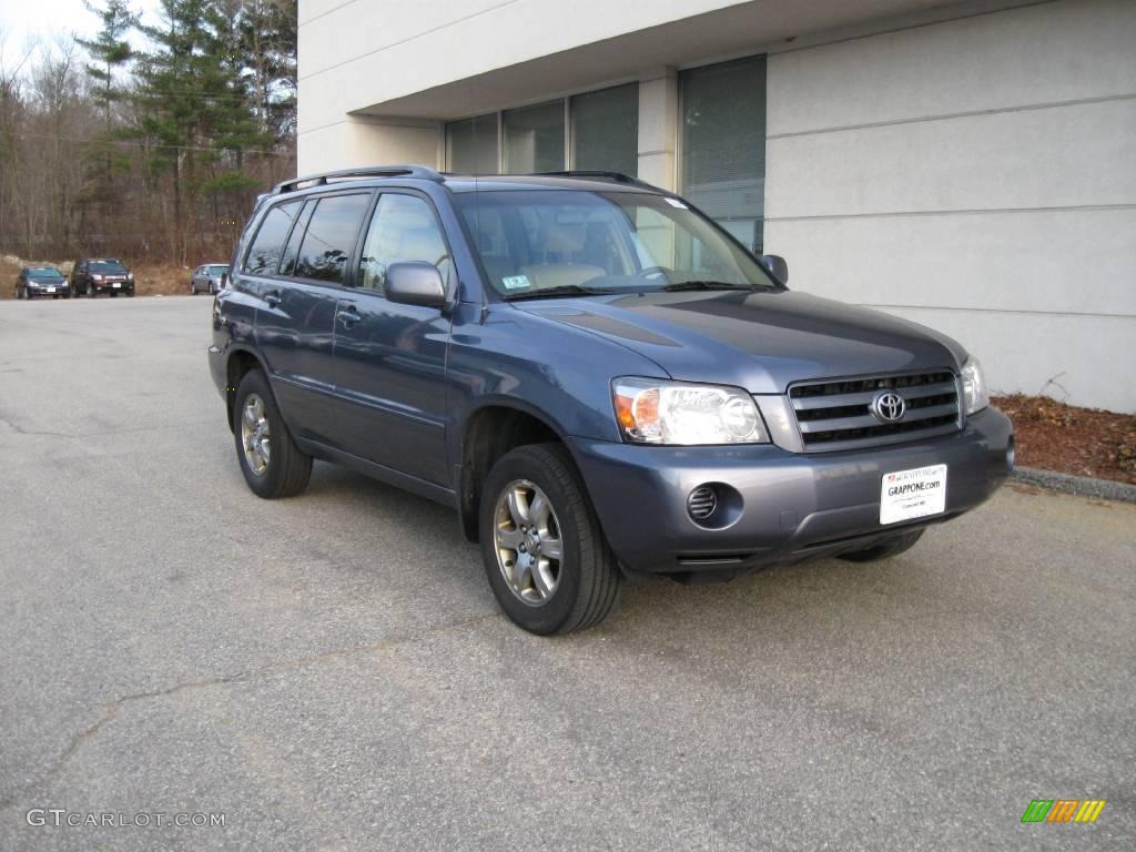 2004 Highlander 4WD - Bluestone Metallic / Charcoal photo #1