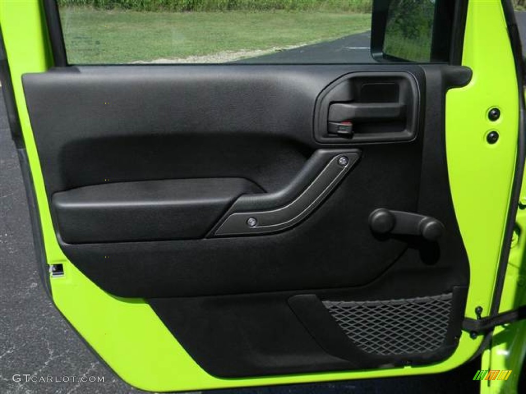 2012 Jeep Wrangler Sport S 4x4 Black Door Panel Photo #70705859