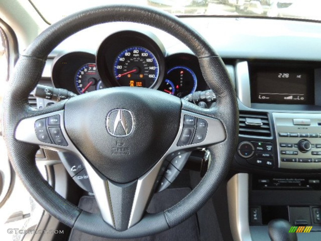 2011 Acura RDX SH-AWD Ebony Steering Wheel Photo #70706942