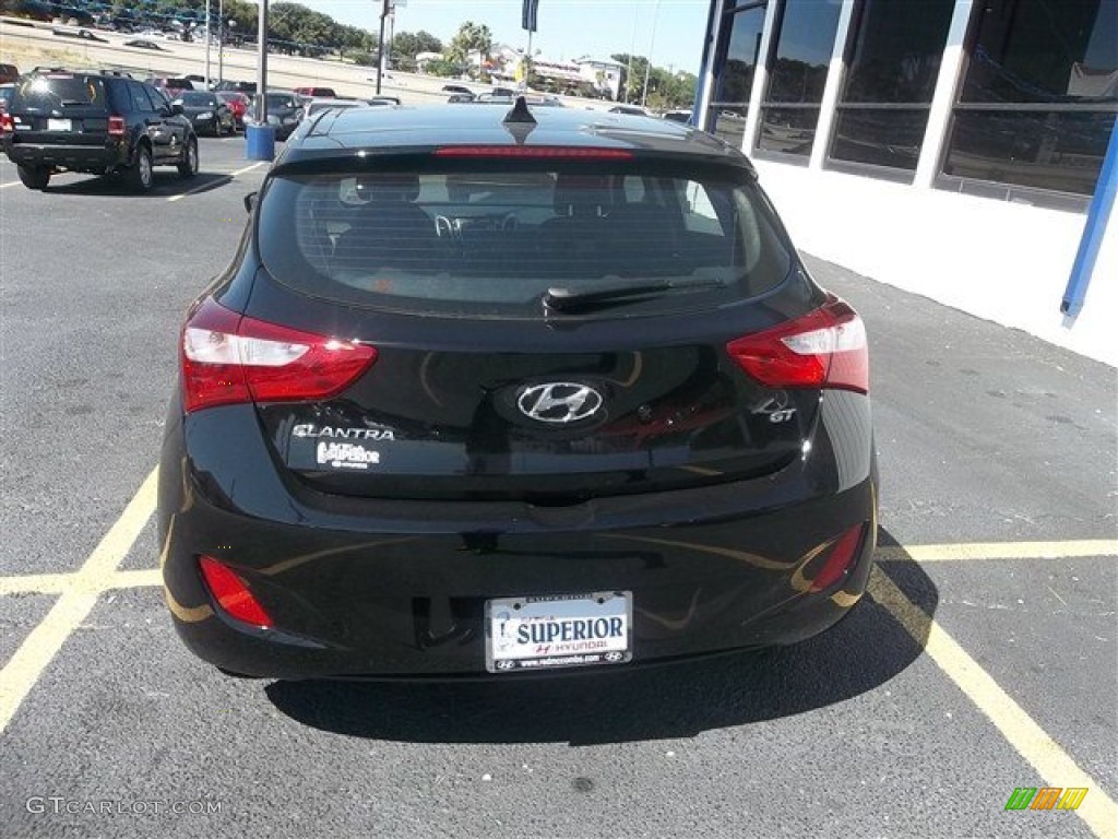 2013 Elantra GT - Black Noir Pearl / Black photo #14