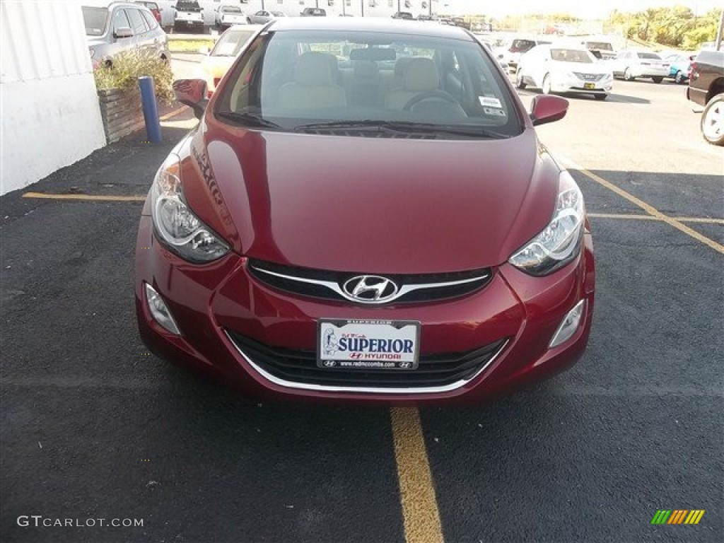 2013 Elantra GLS - Red Allure / Beige photo #1