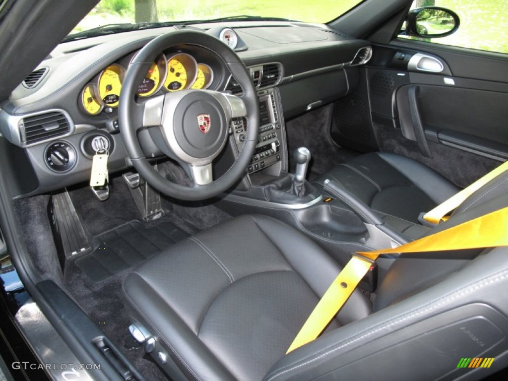 Black Interior 2008 Porsche 911 Turbo Coupe Photo #70712078