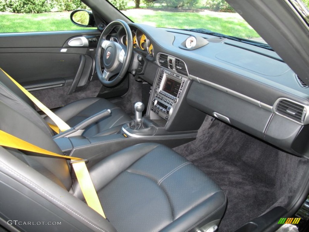 2008 Porsche 911 Turbo Coupe Black Dashboard Photo #70712096