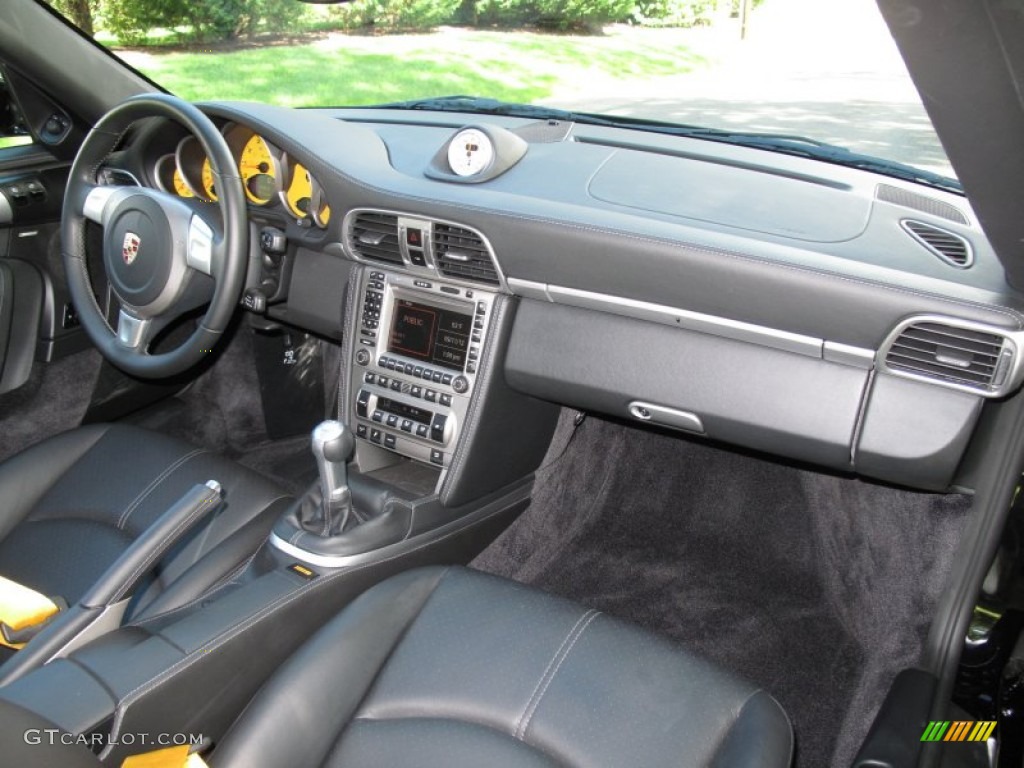 2008 Porsche 911 Turbo Coupe Black Dashboard Photo #70712123