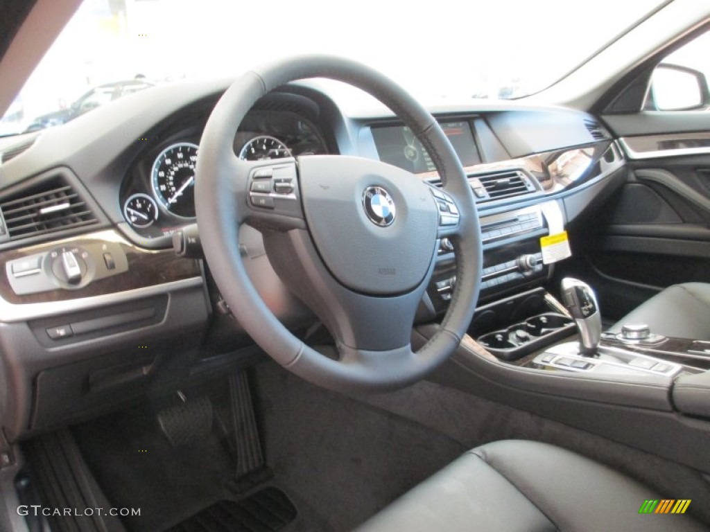 Black Interior 2013 BMW 5 Series 528i xDrive Sedan Photo #70713374