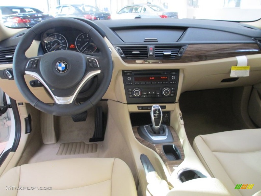 2013 BMW X1 xDrive 28i Beige Dashboard Photo #70714253