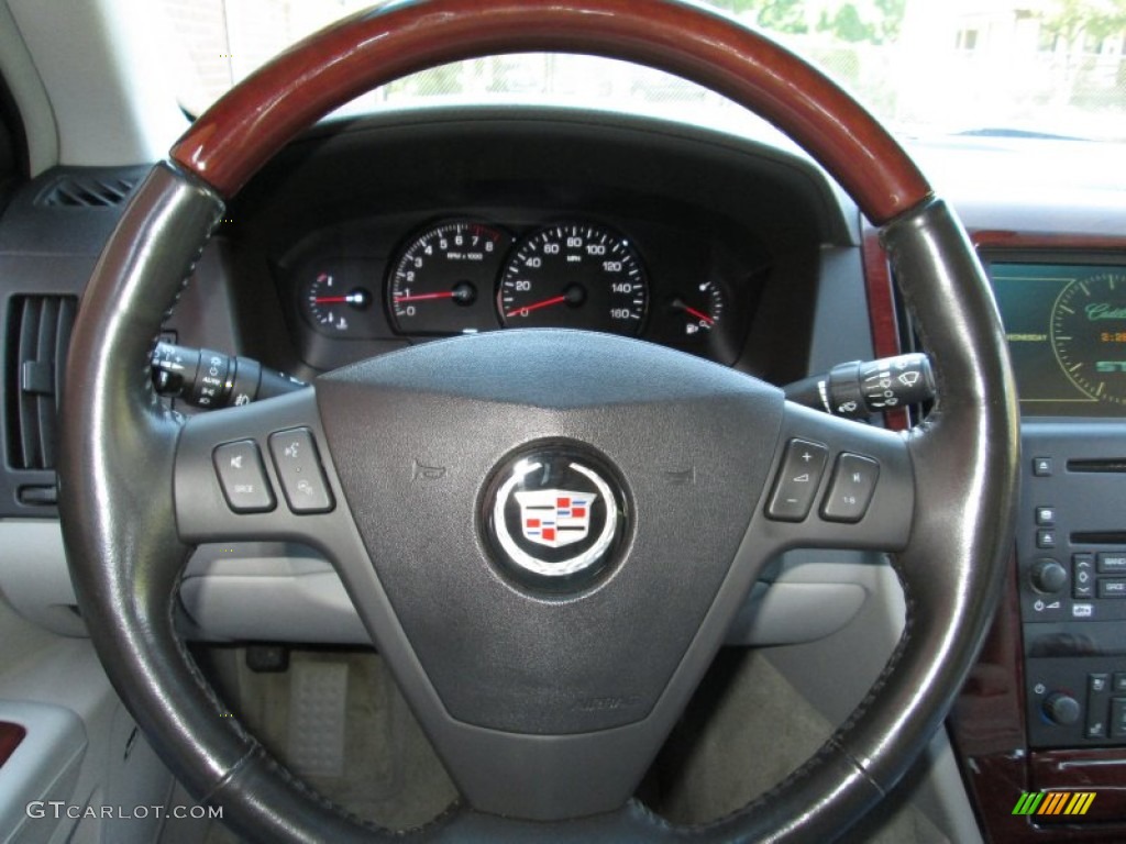 2007 Cadillac STS 4 V6 AWD Light Gray Steering Wheel Photo #70714412