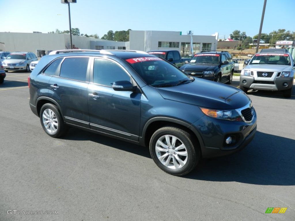 2011 Sorento LX V6 - Pacific Blue / Black photo #7