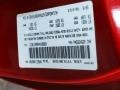 PEL: Inferno Red Pearl 2004 Chrysler Sebring LXi Convertible Color Code