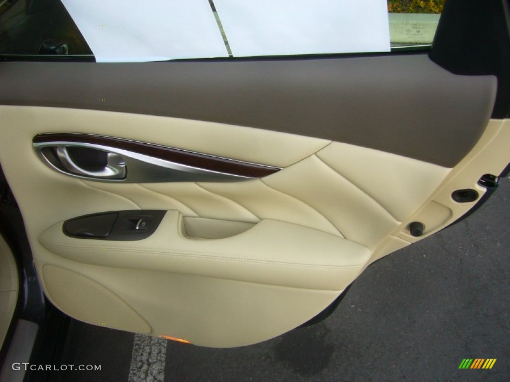 2012 Infiniti M Hybrid Sedan Wheat Door Panel Photo #70717220
