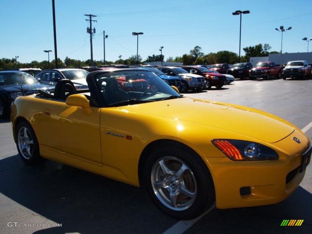 2002 S2000 Roadster - Spa Yellow / Black photo #2
