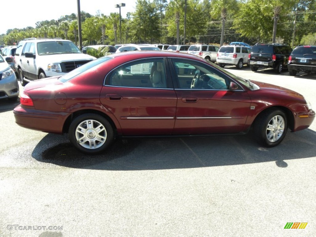 2004 Sable LS Premium Sedan - Merlot Red Metallic / Medium Parchment photo #13