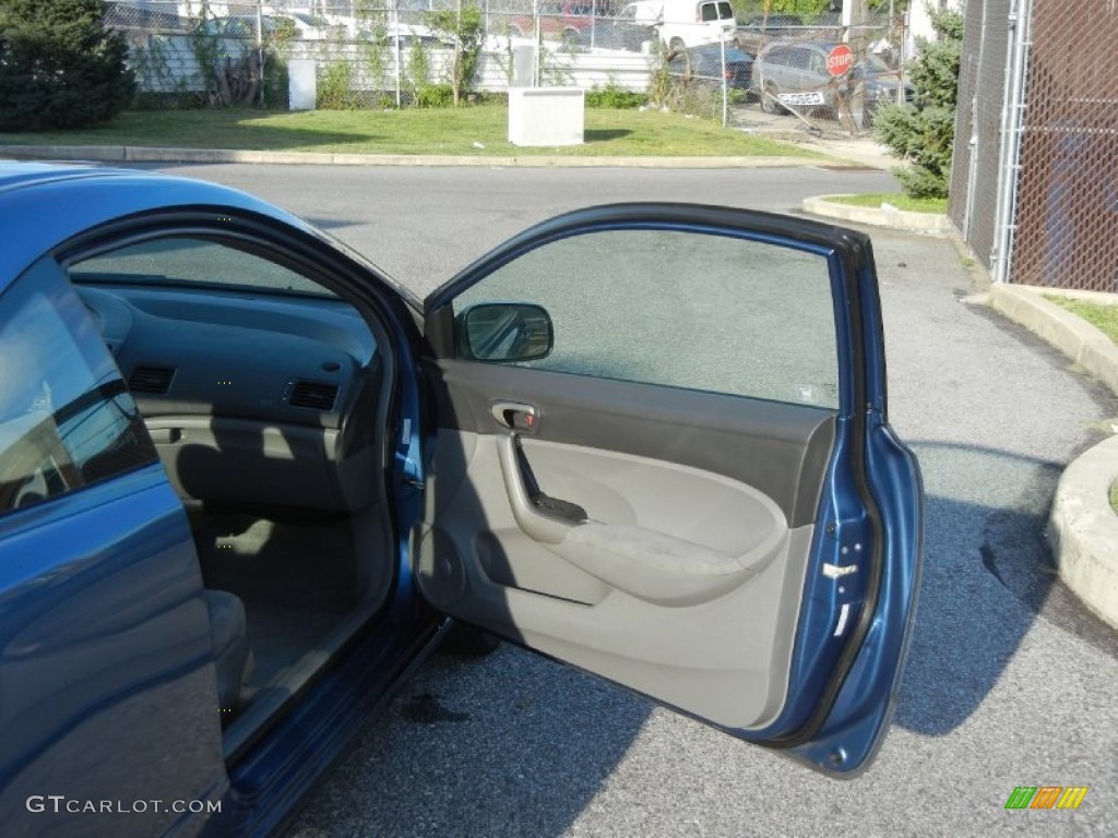 2007 Civic EX Coupe - Atomic Blue Metallic / Gray photo #19