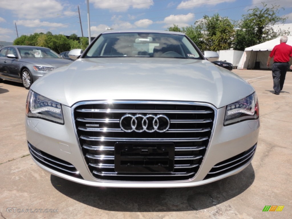 Ice Silver Metallic 2013 Audi A8 L 4.0T quattro Exterior Photo #70724180