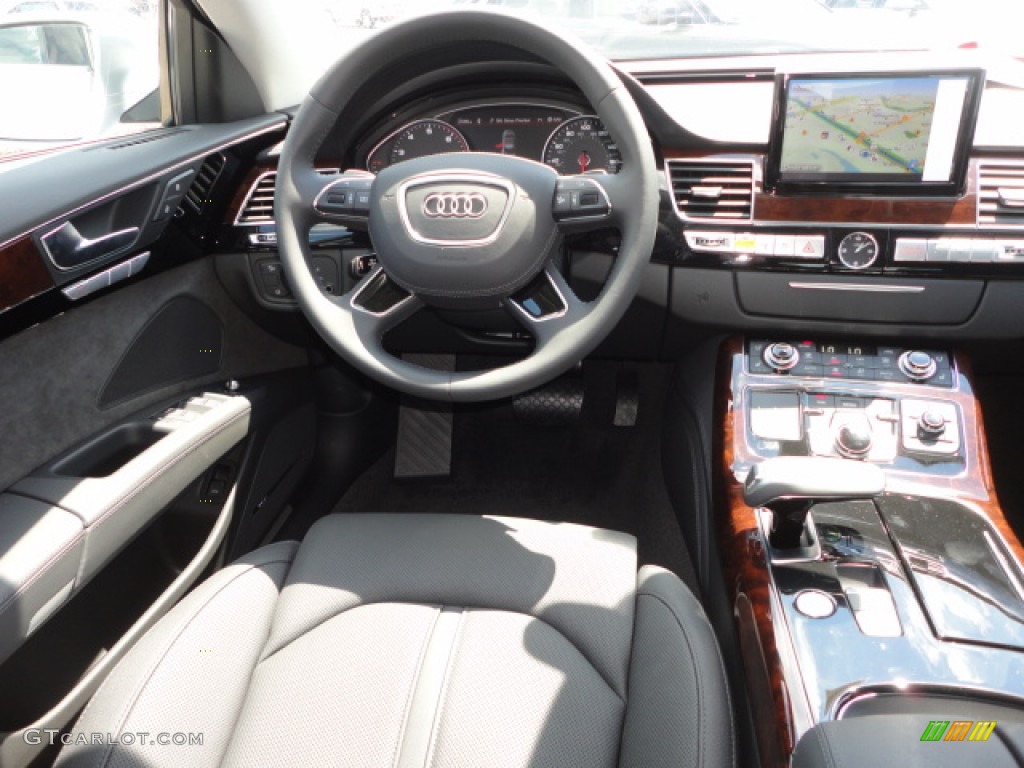 2013 Audi A8 L 4.0T quattro Black Dashboard Photo #70724243