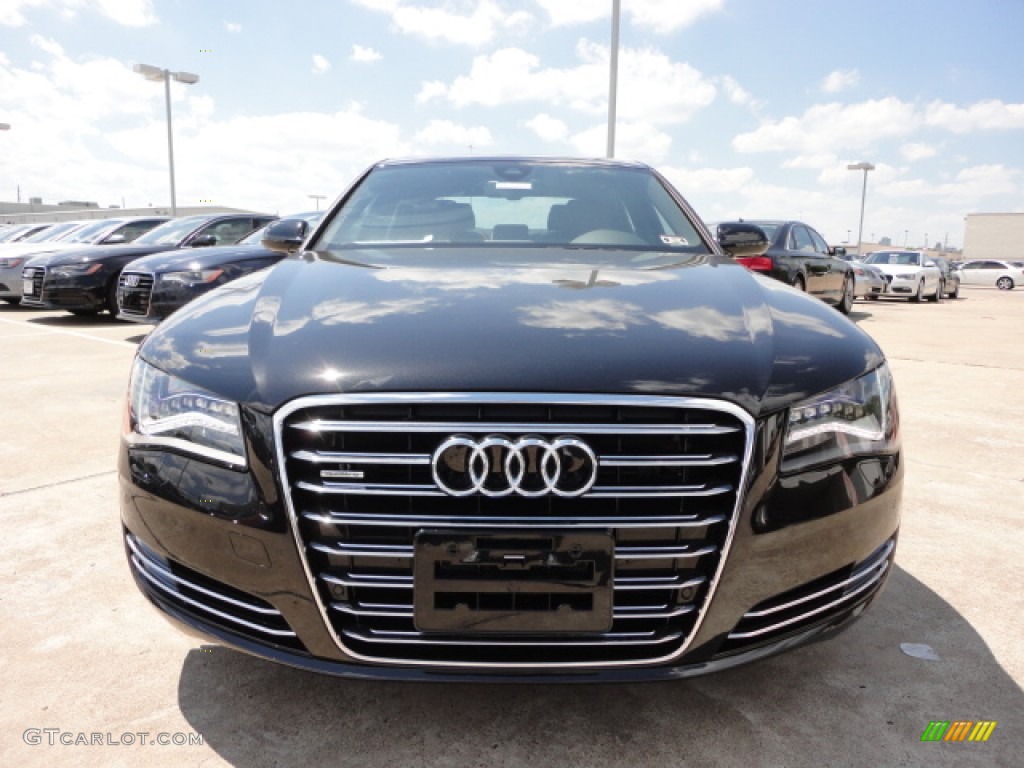 Phantom Black Pearl Effect 2013 Audi A8 4.0T quattro Exterior Photo #70724285