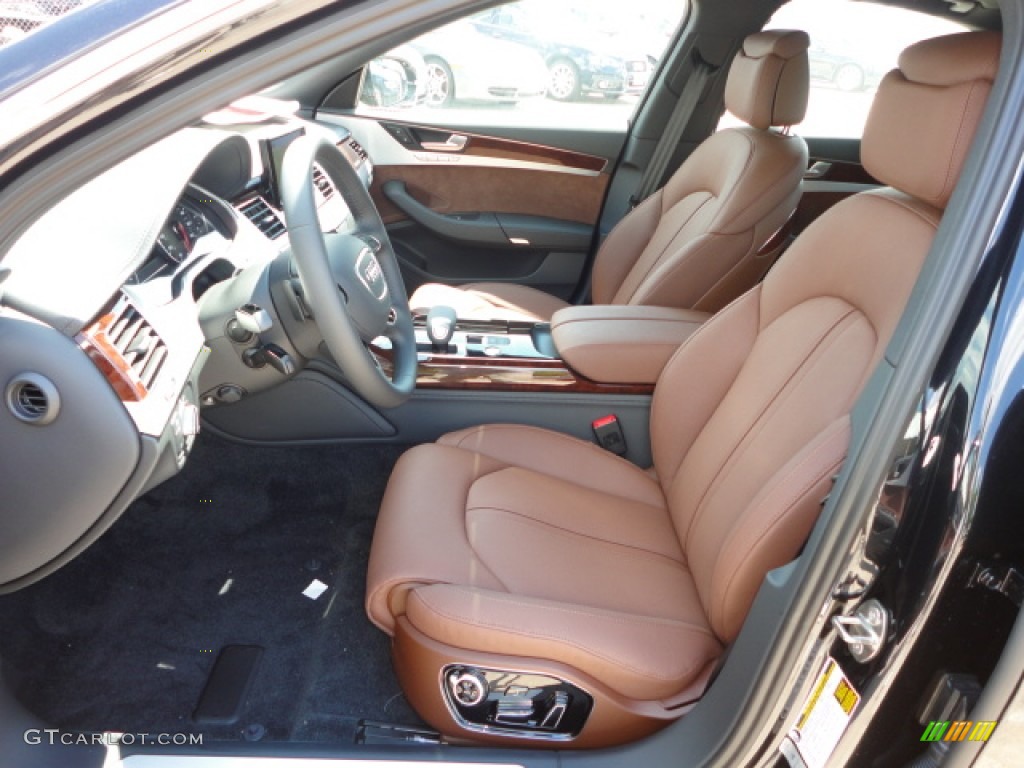 Nougat Brown Interior 2013 Audi A8 4.0T quattro Photo #70724321