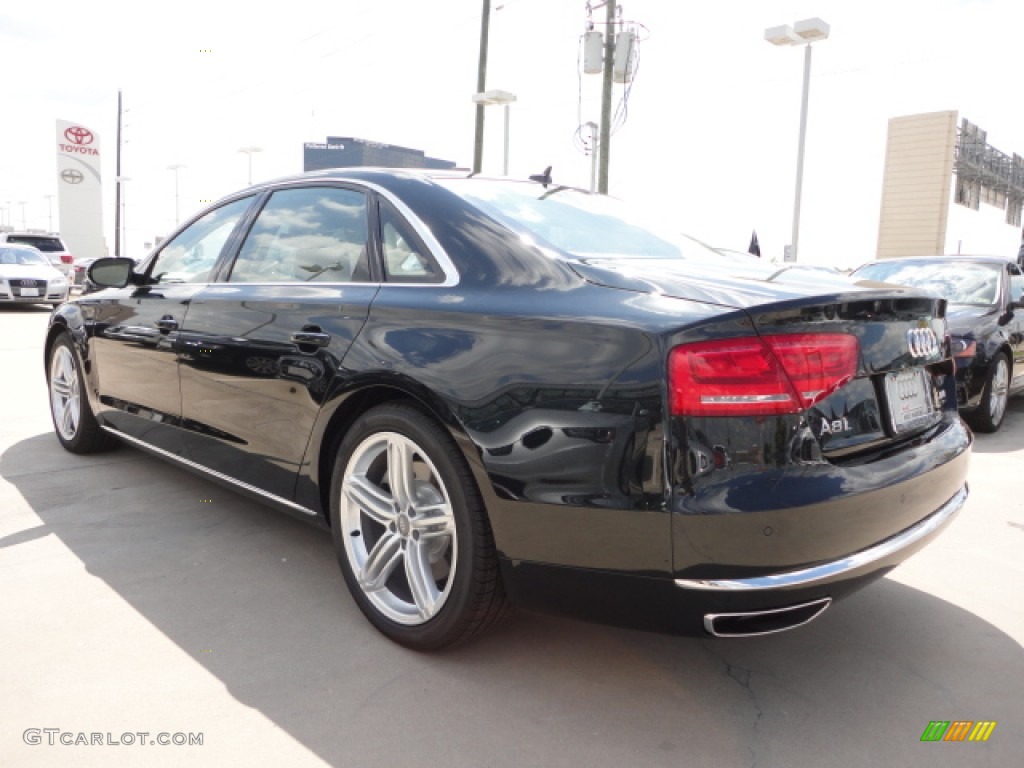 Emerald Black Metallic 2013 Audi A8 L 4.0T quattro Exterior Photo #70724390