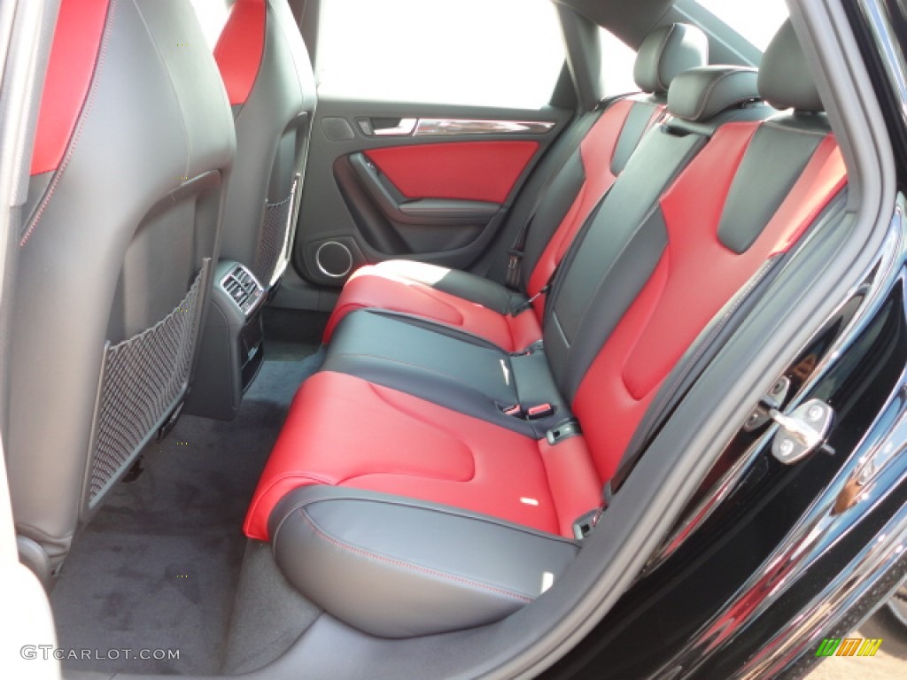 Black/Magma Red Interior 2013 Audi S4 3.0T quattro Sedan Photo #70724723
