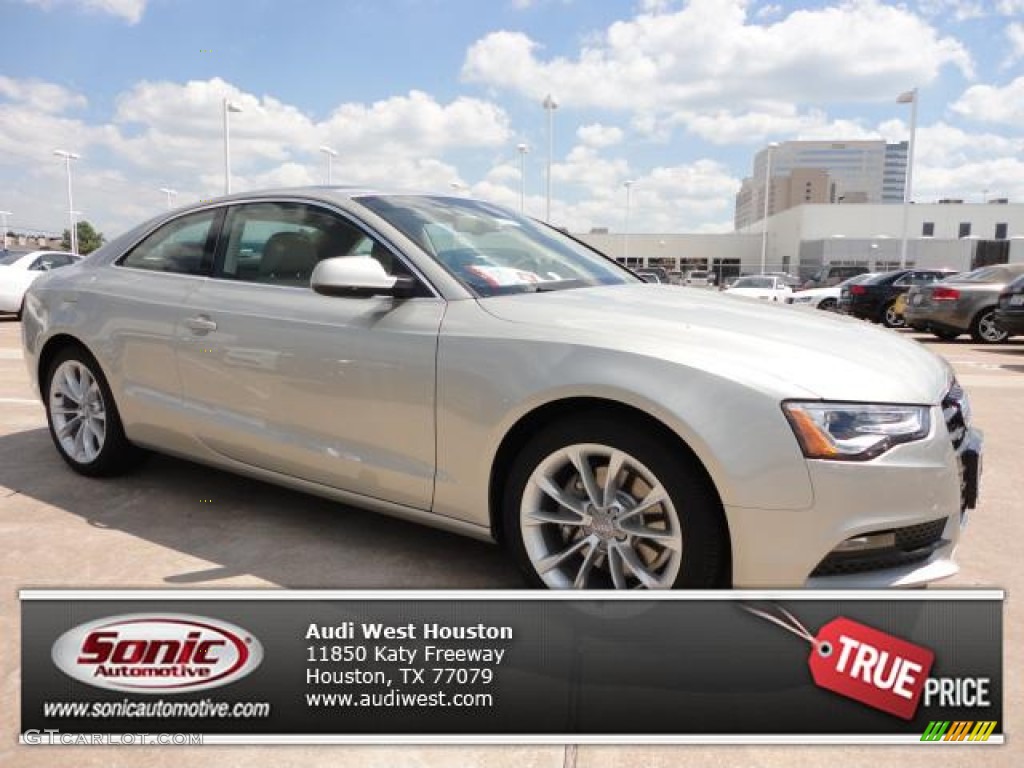 2013 A5 2.0T quattro Coupe - Cuvee Silver Metallic / Velvet Beige photo #1