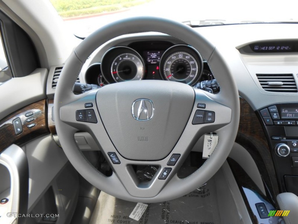 2013 Acura MDX SH-AWD Graystone Steering Wheel Photo #70724912