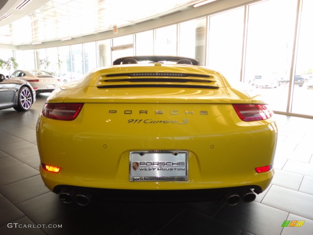 2012 911 Carrera S Cabriolet - Speed Yellow / Espresso Natural Leather photo #4