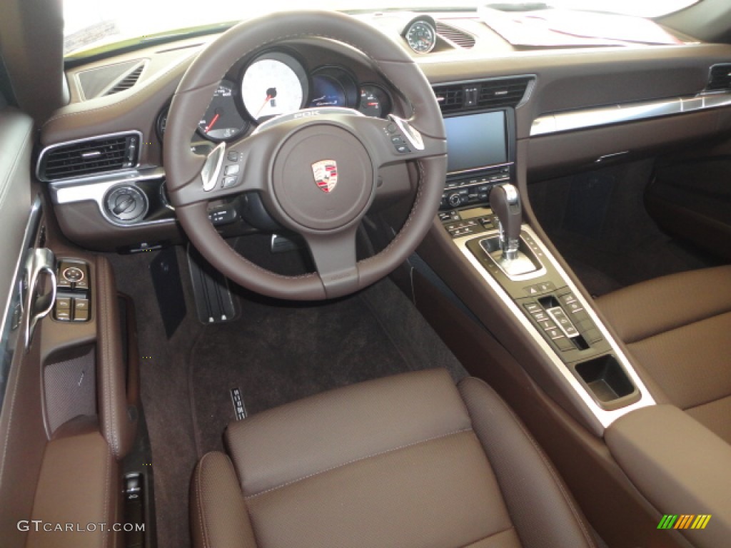 2012 911 Carrera S Cabriolet - Speed Yellow / Espresso Natural Leather photo #8