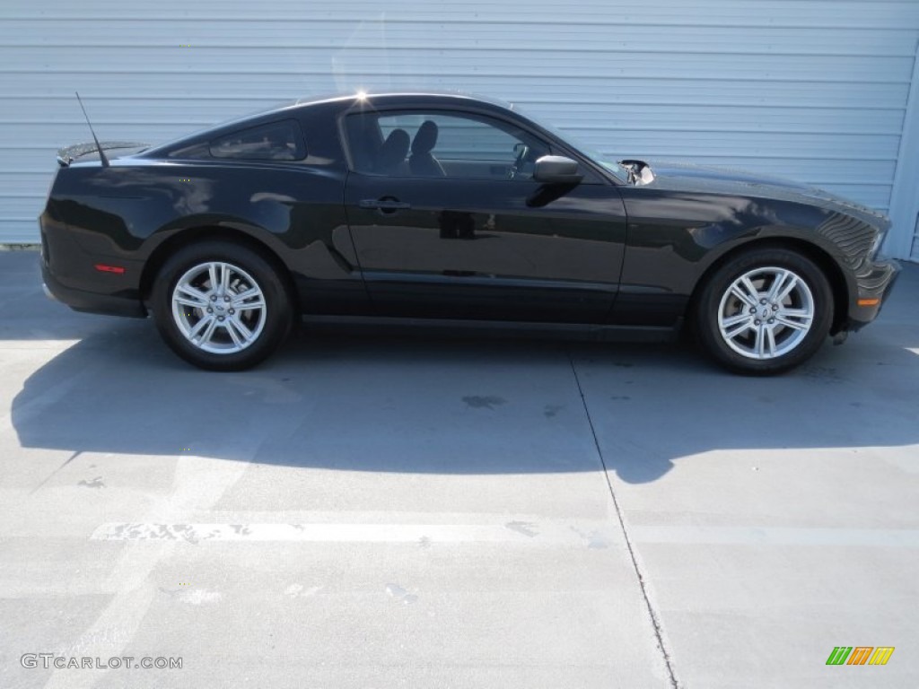 2011 Mustang V6 Coupe - Ebony Black / Stone photo #2