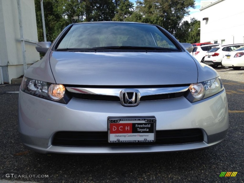 2008 Civic Hybrid Sedan - Alabaster Silver Metallic / Blue photo #2