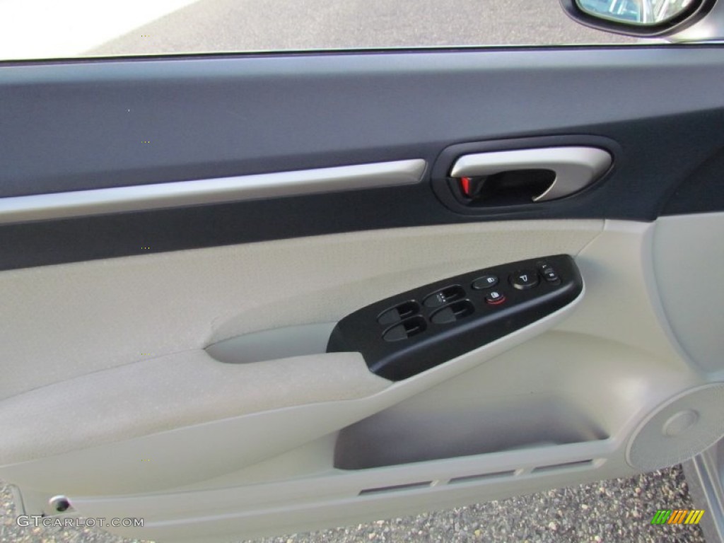 2008 Civic Hybrid Sedan - Alabaster Silver Metallic / Blue photo #8