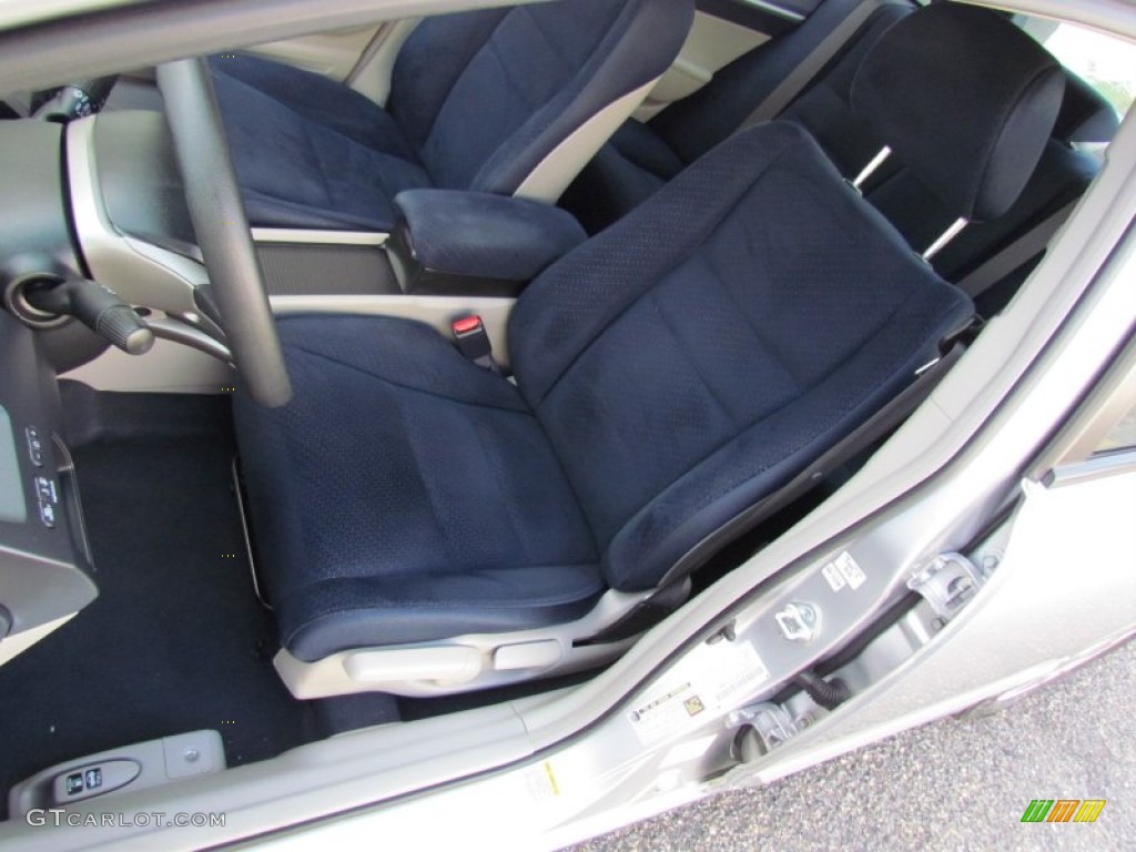 2008 Civic Hybrid Sedan - Alabaster Silver Metallic / Blue photo #12