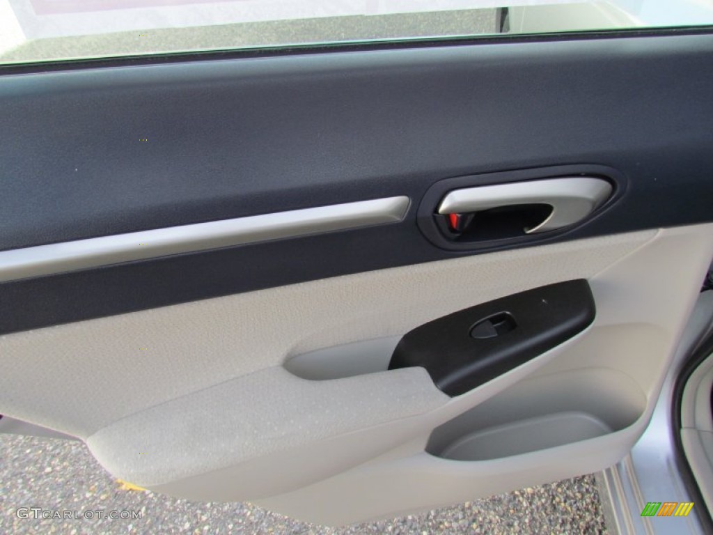 2008 Civic Hybrid Sedan - Alabaster Silver Metallic / Blue photo #16