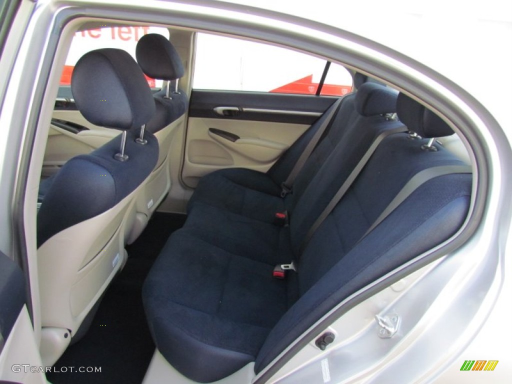 2008 Civic Hybrid Sedan - Alabaster Silver Metallic / Blue photo #17