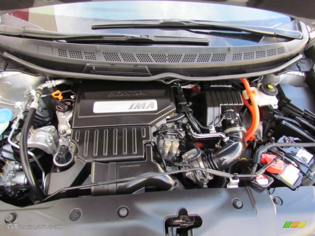 2008 Civic Hybrid Sedan - Alabaster Silver Metallic / Blue photo #28