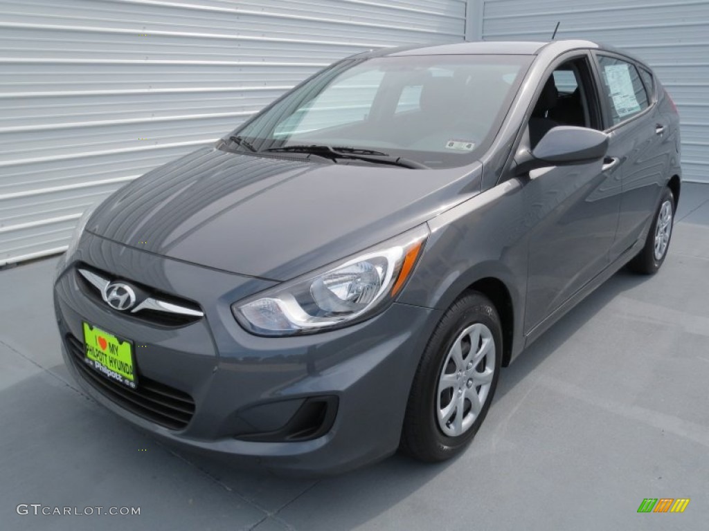 Cyclone Gray 2013 Hyundai Accent GS 5 Door Exterior Photo #70729736
