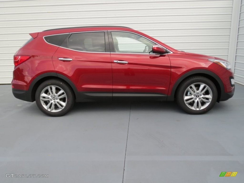 2013 Santa Fe Sport 2.0T - Serrano Red / Beige photo #2