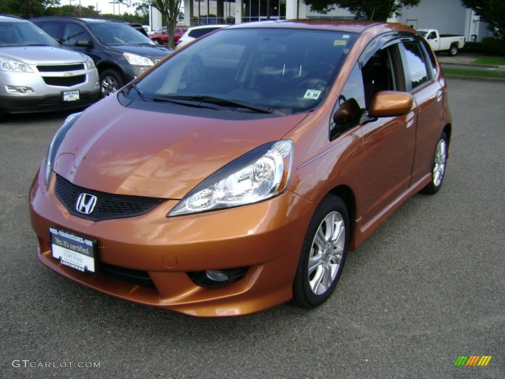 Orange Revolution Metallic Honda Fit