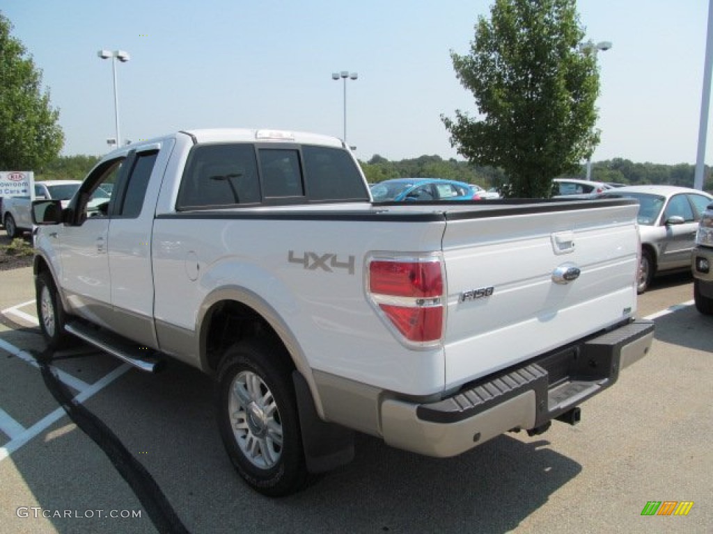 2010 F150 Lariat SuperCab 4x4 - Oxford White / Tan photo #8