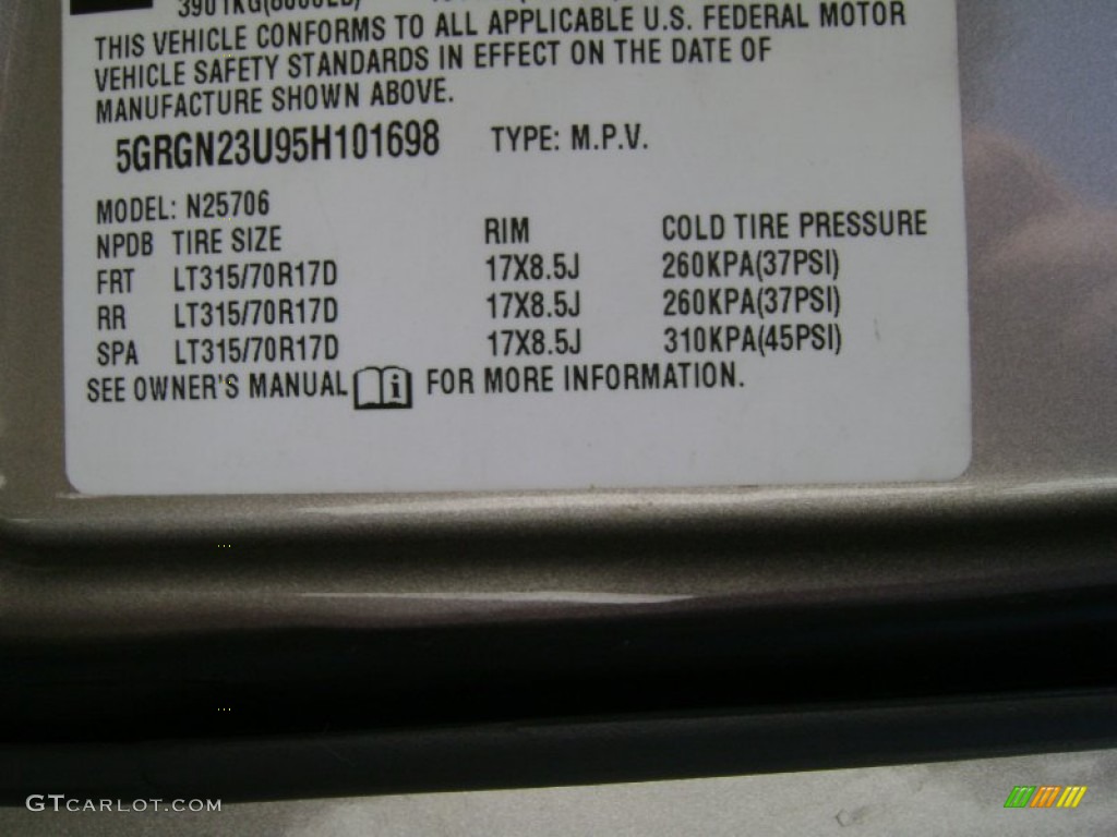 2005 H2 SUV - Desert Sand Metallic / Ebony Black photo #18