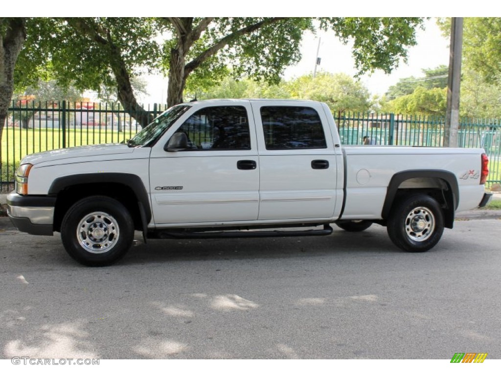 2003 Silverado 1500 LT Crew Cab 4x4 - Summit White / Dark Charcoal photo #3