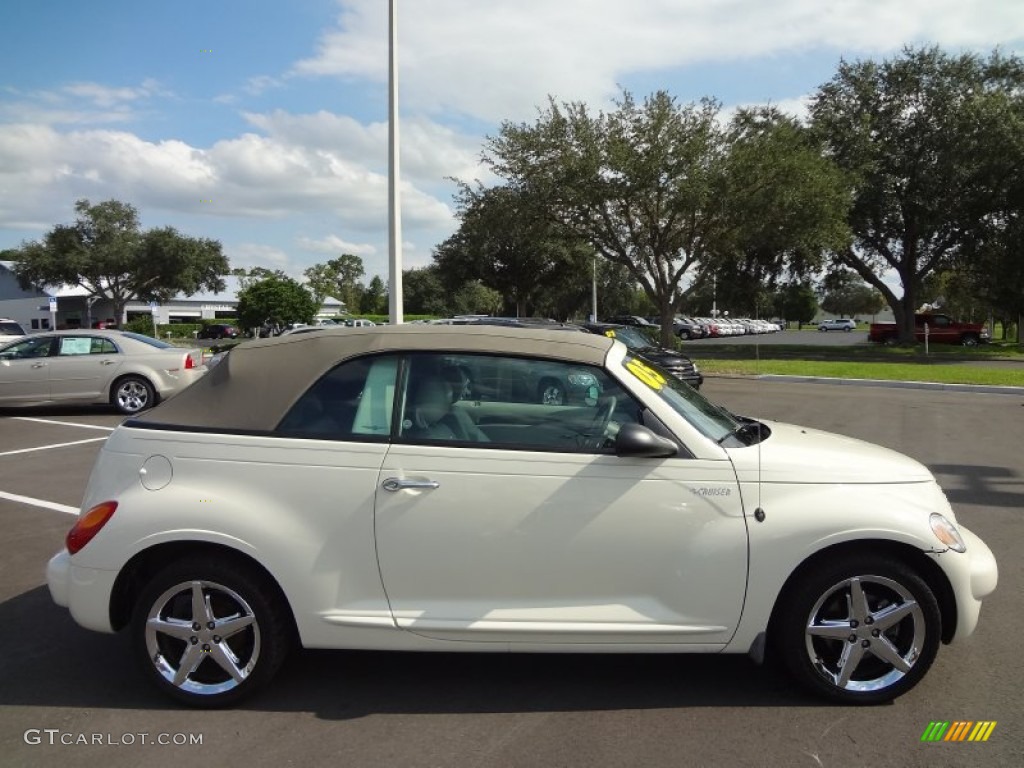2005 PT Cruiser GT Convertible - Cool Vanilla White / Taupe/Pearl Beige photo #9