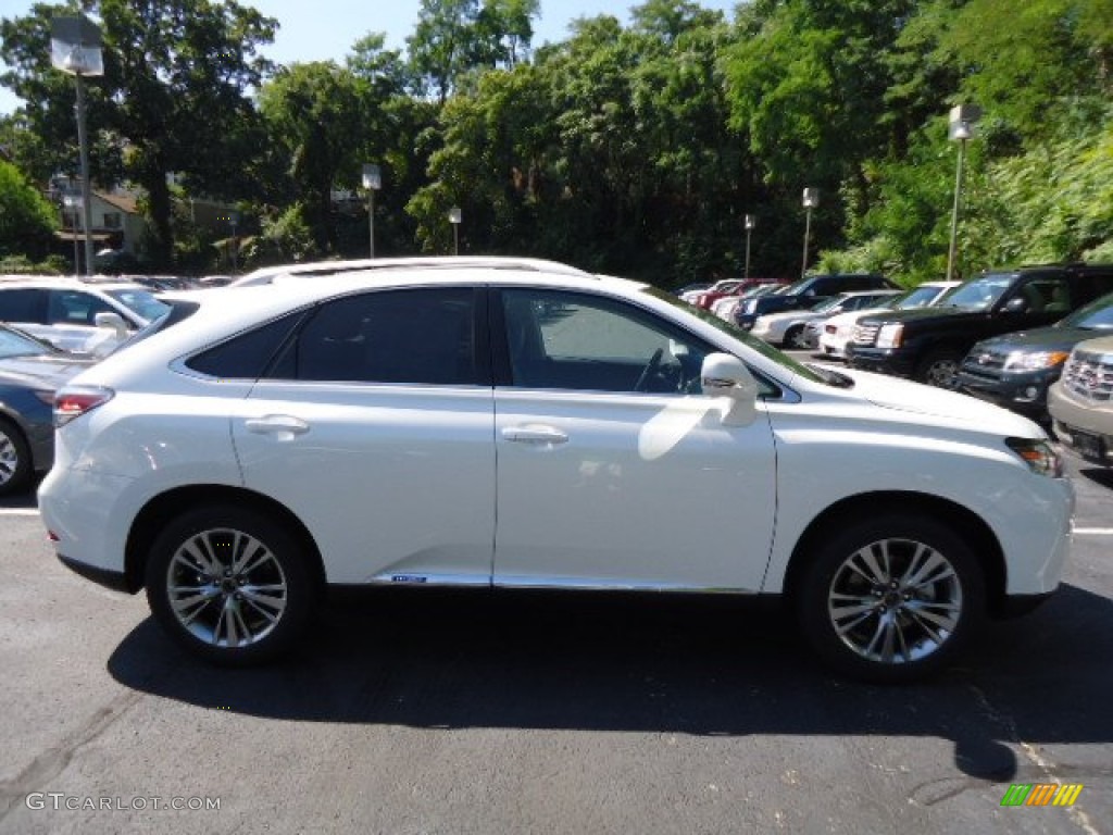 2013 RX 450h AWD - Starfire White Pearl / Black/Ebony Birds Eye Maple photo #5