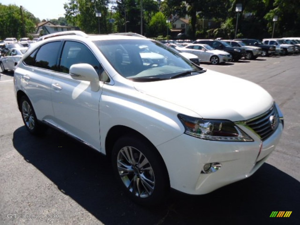 2013 RX 450h AWD - Starfire White Pearl / Black/Ebony Birds Eye Maple photo #6