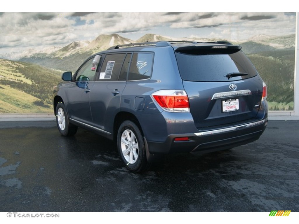 2012 Highlander V6 4WD - Shoreline Blue Pearl / Sand Beige photo #2