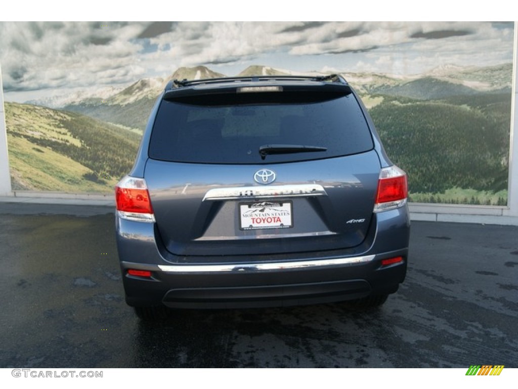 2012 Highlander V6 4WD - Shoreline Blue Pearl / Sand Beige photo #4