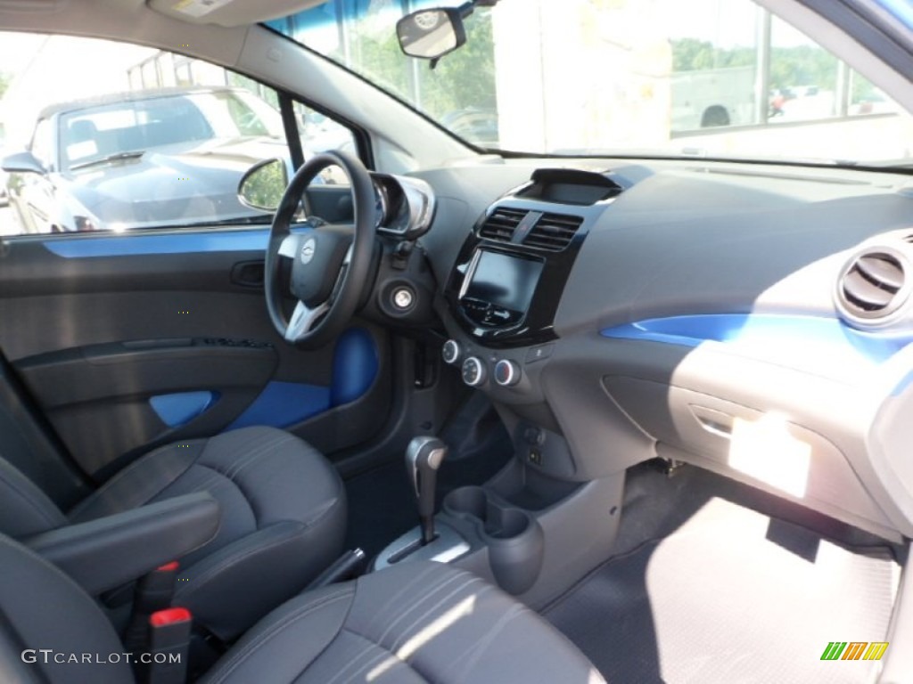 2013 Chevrolet Spark LT Silver/Blue Dashboard Photo #70738283