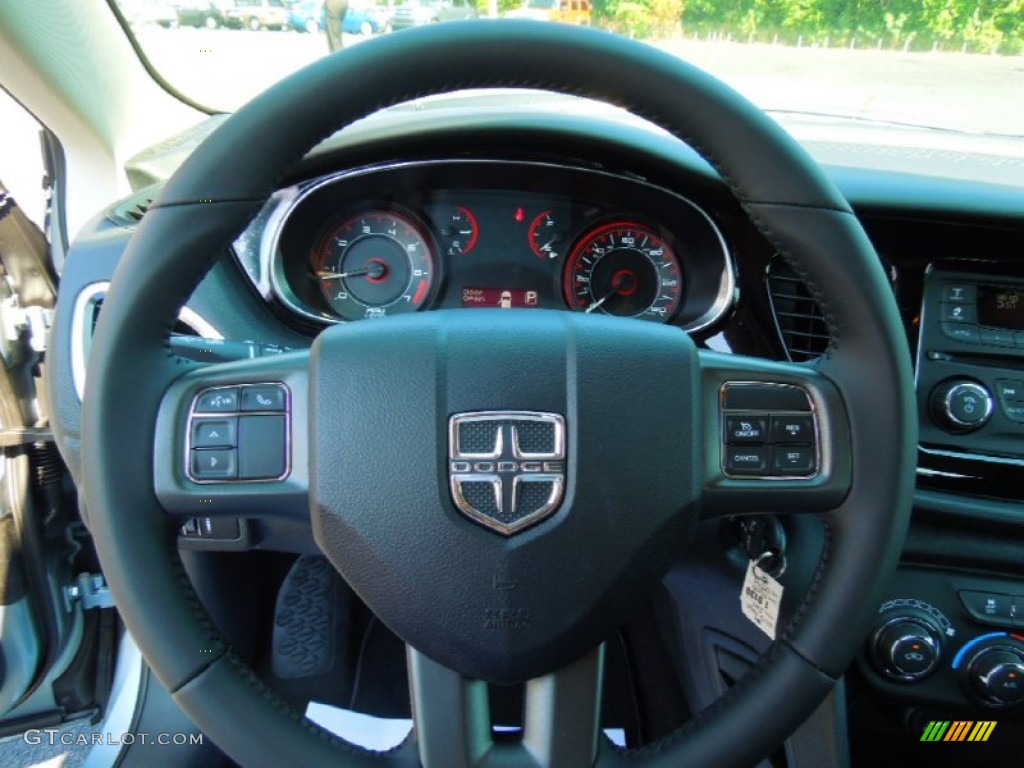 2013 Dodge Dart SXT Black Steering Wheel Photo #70740596
